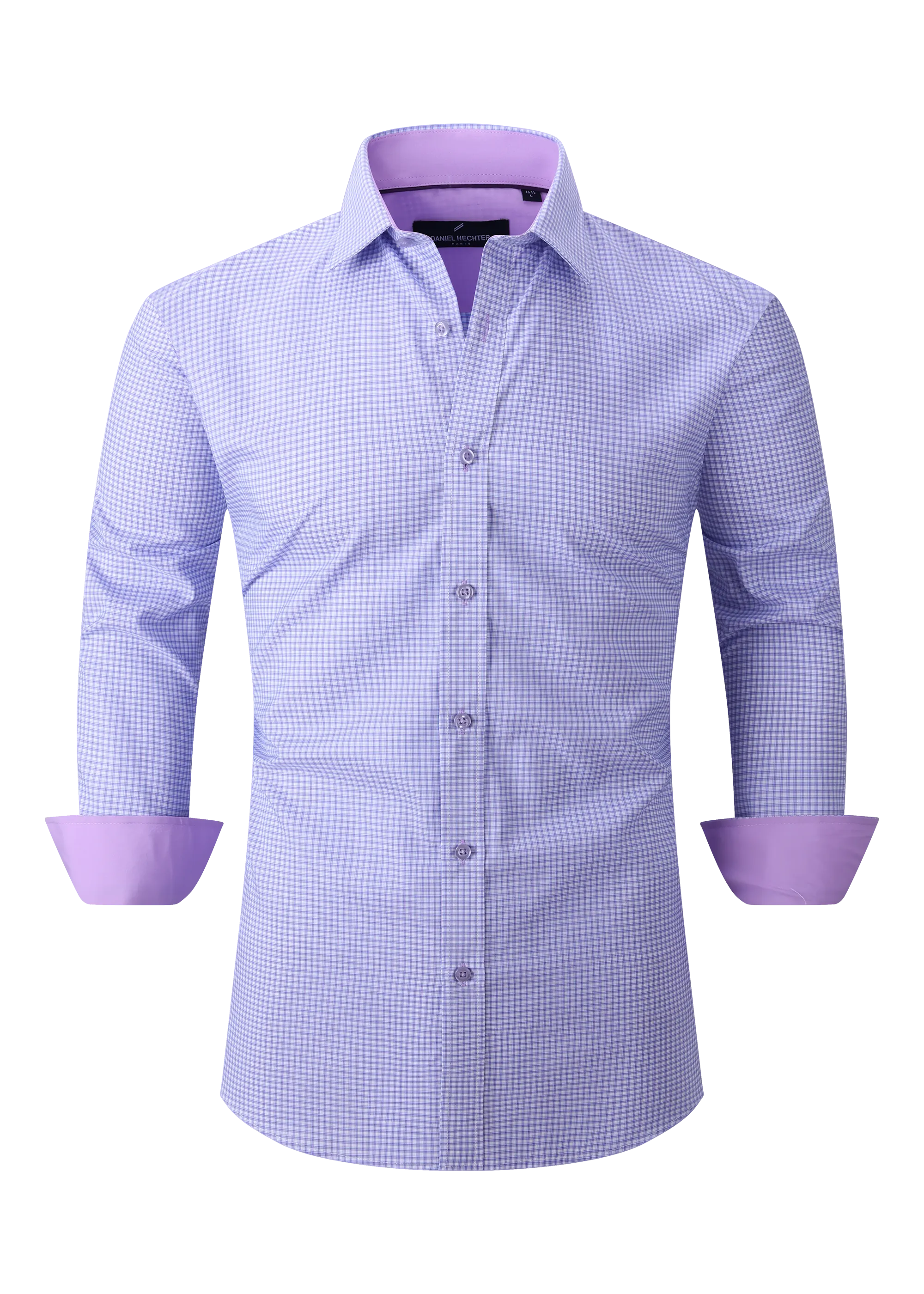 Hechter Paris Gingham Slim Fit Dress Shirt