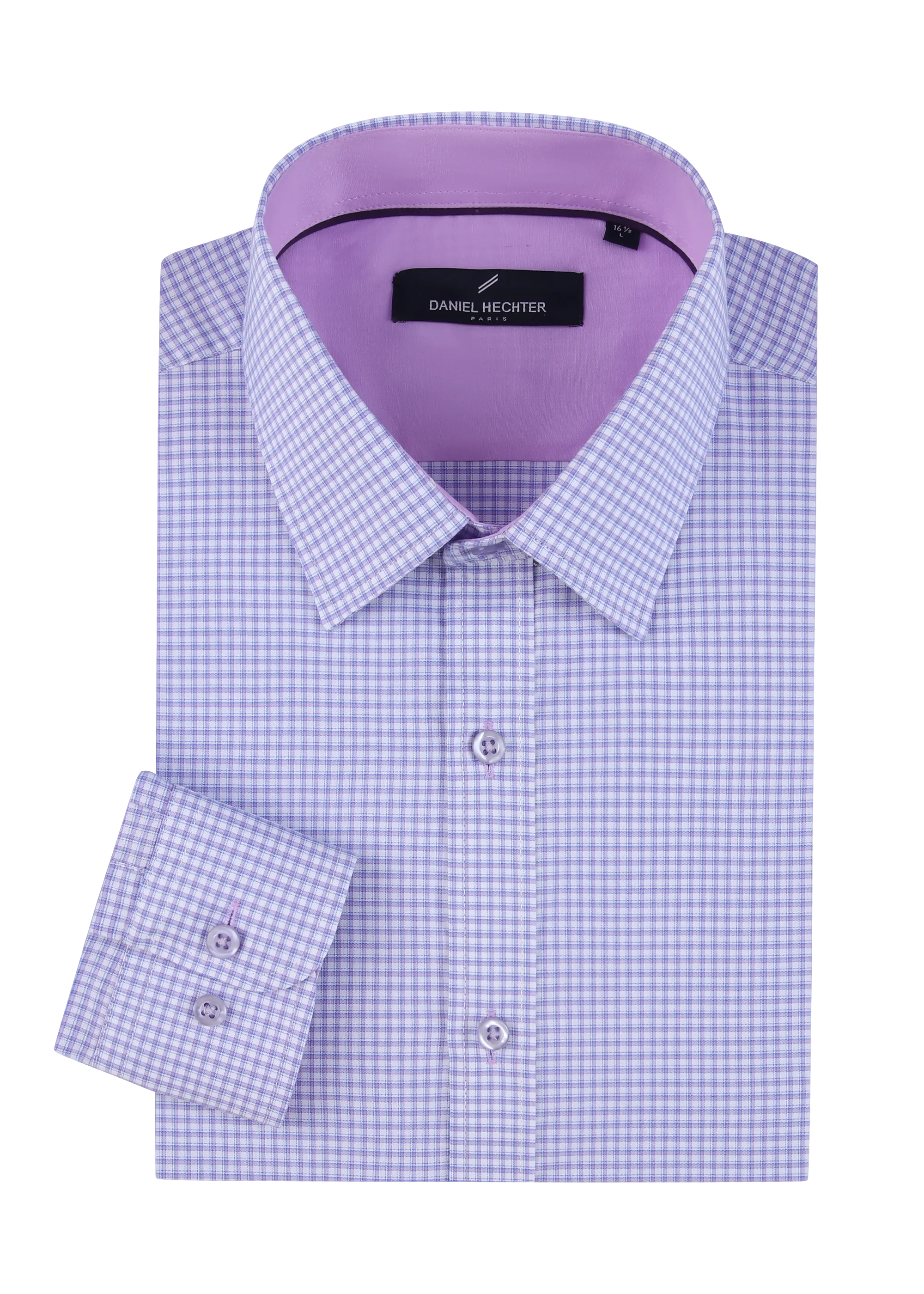 Hechter Paris Gingham Slim Fit Dress Shirt