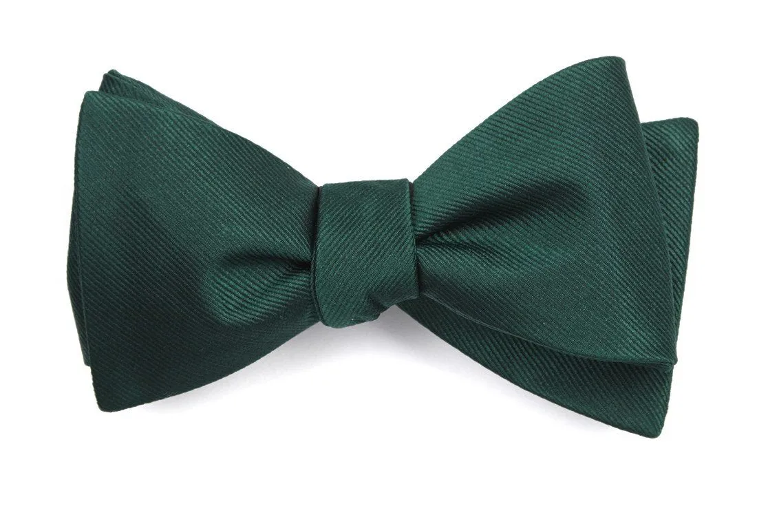 Hunter Green Grosgrain Bow Tie