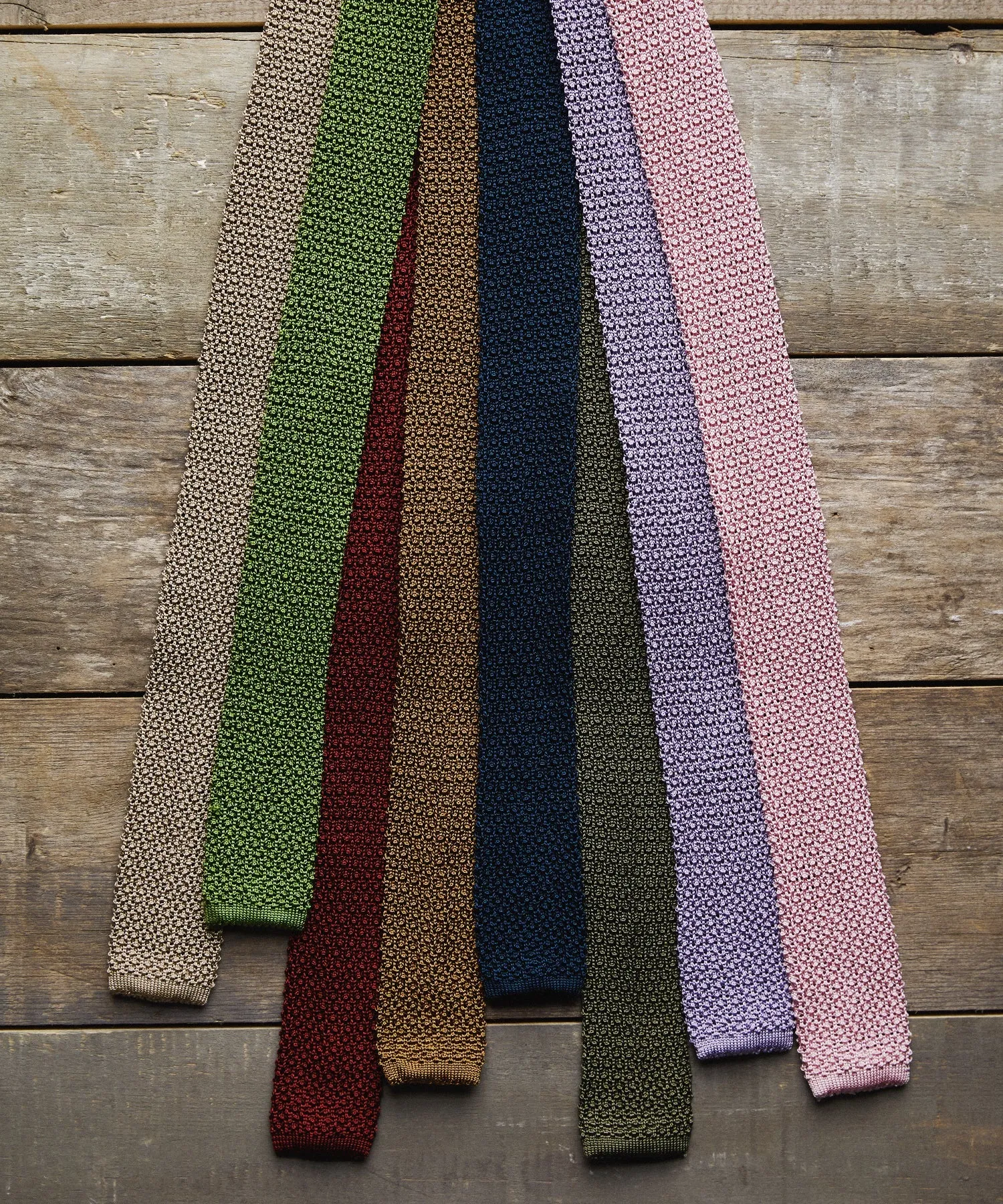 Italian Silk Knit Tie in Black