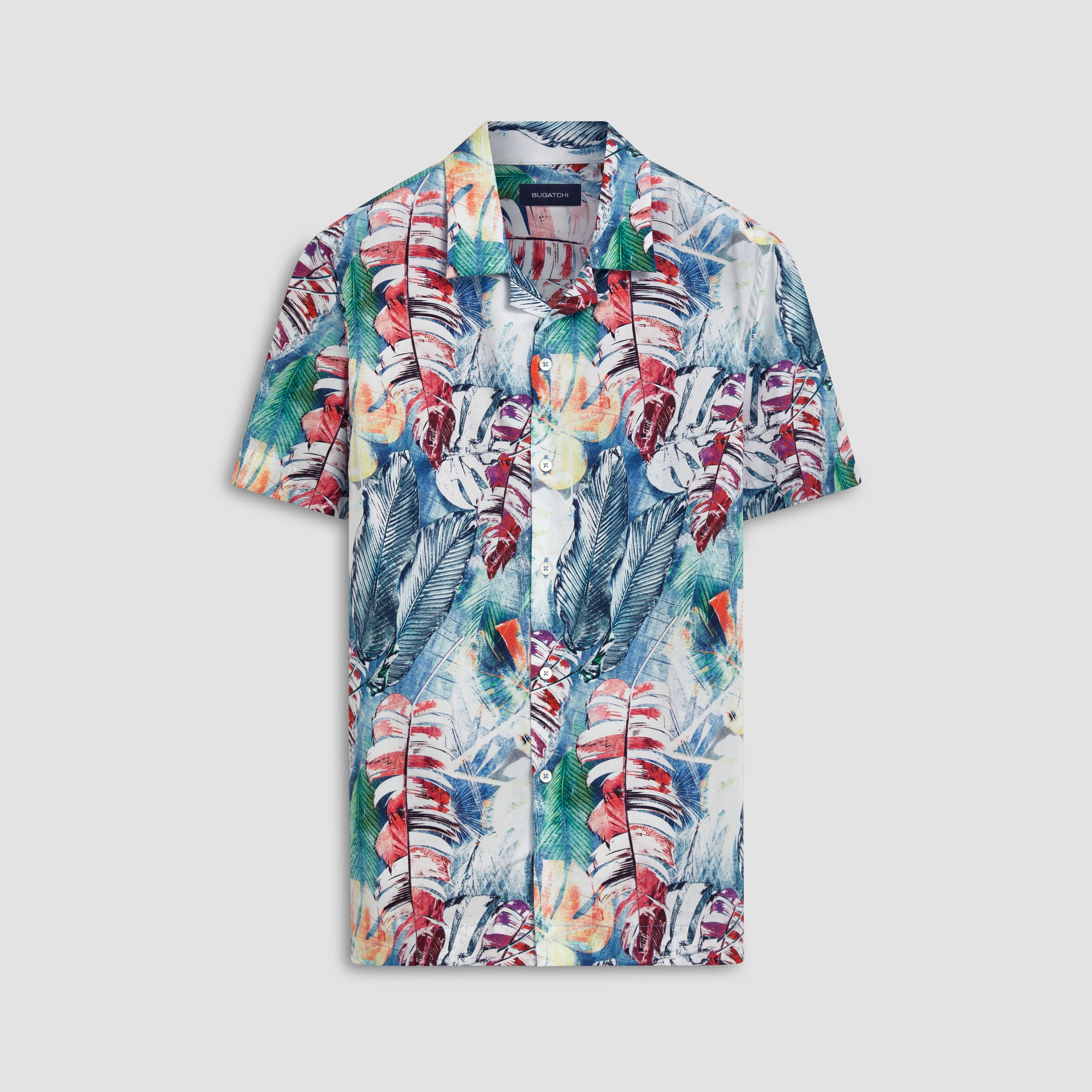 Jackson Leaf Print Short Sleeve Shirt