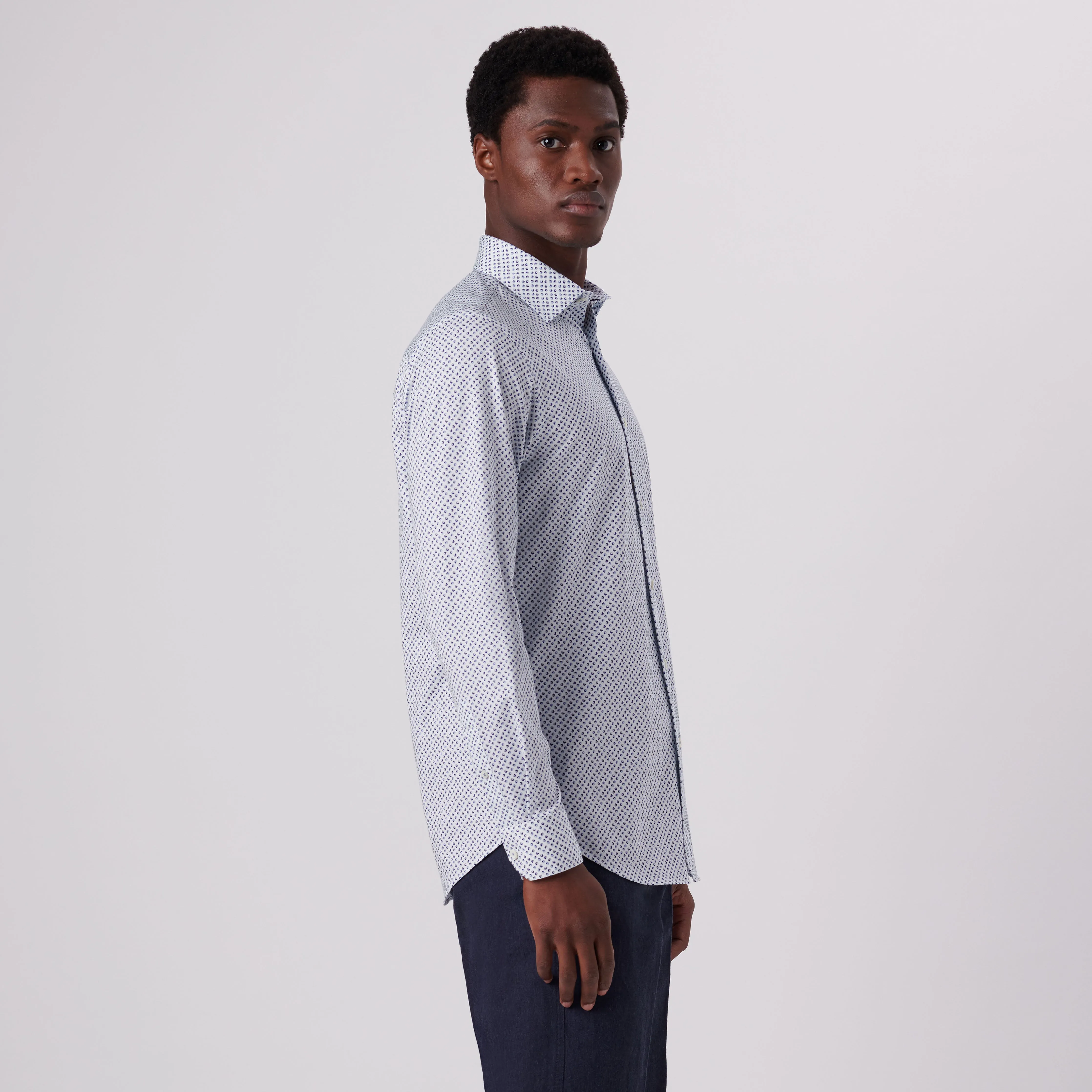 James Geometric Print OoohCotton Shirt