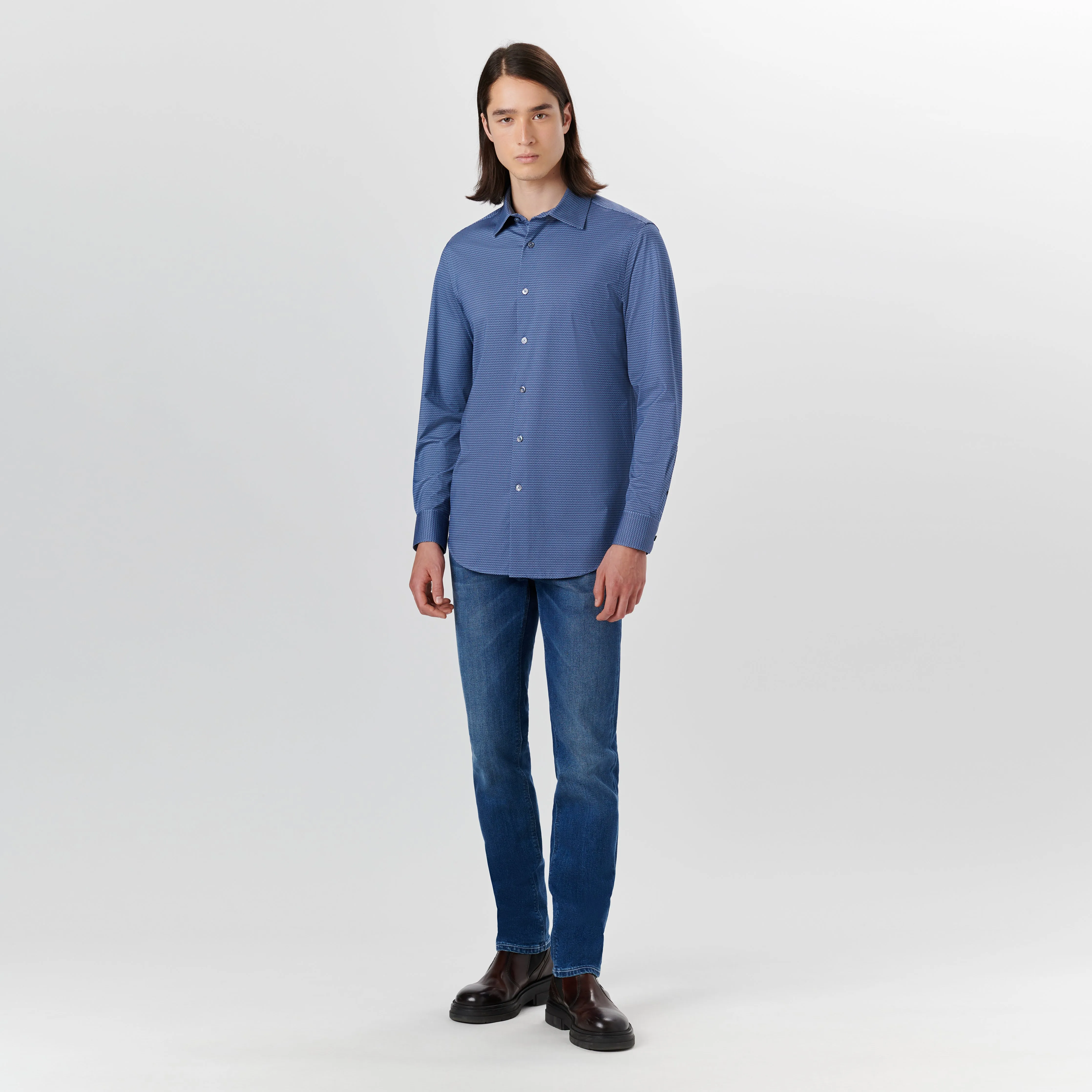 JAMES Geometric Print OoohCotton Shirt