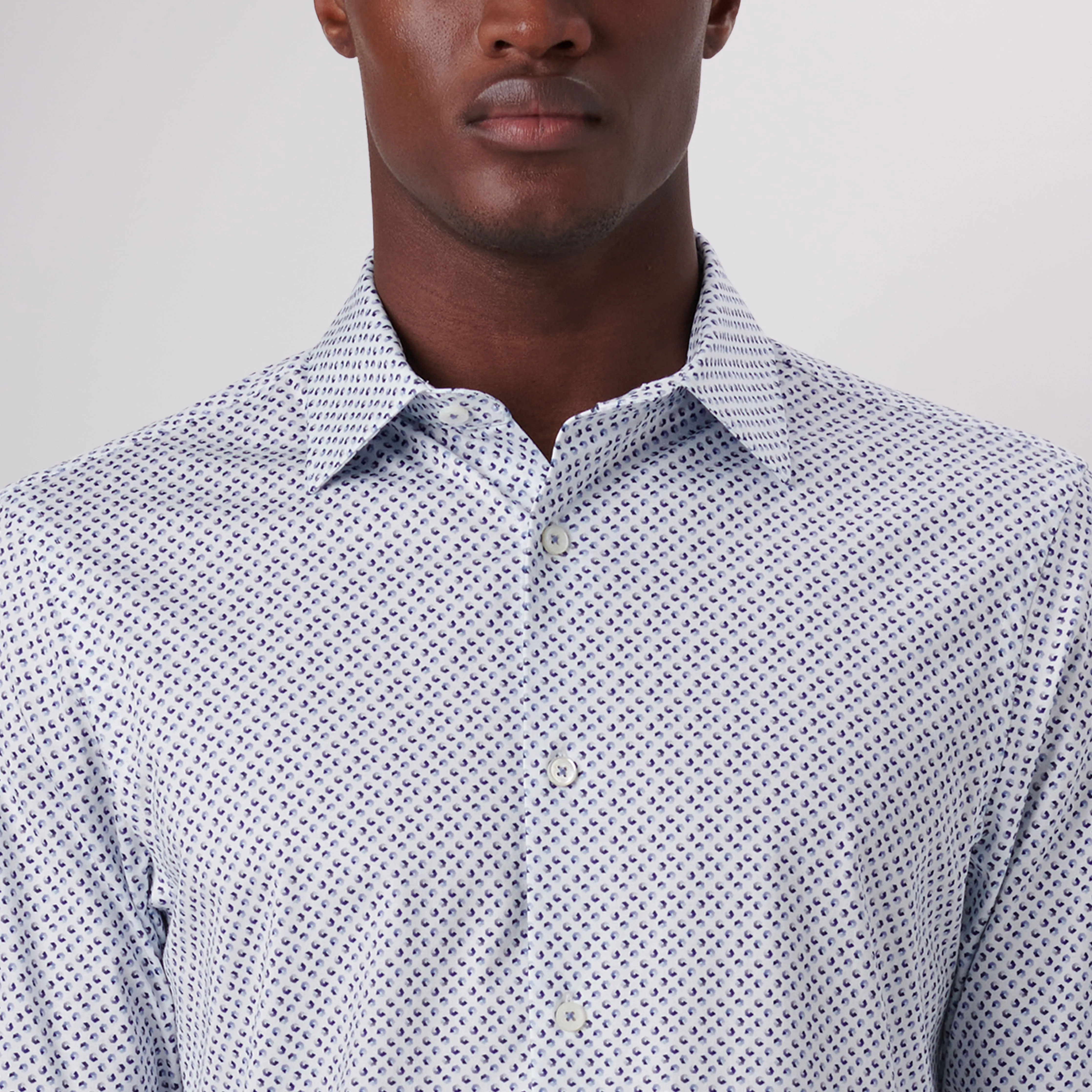James Geometric Print OoohCotton Shirt