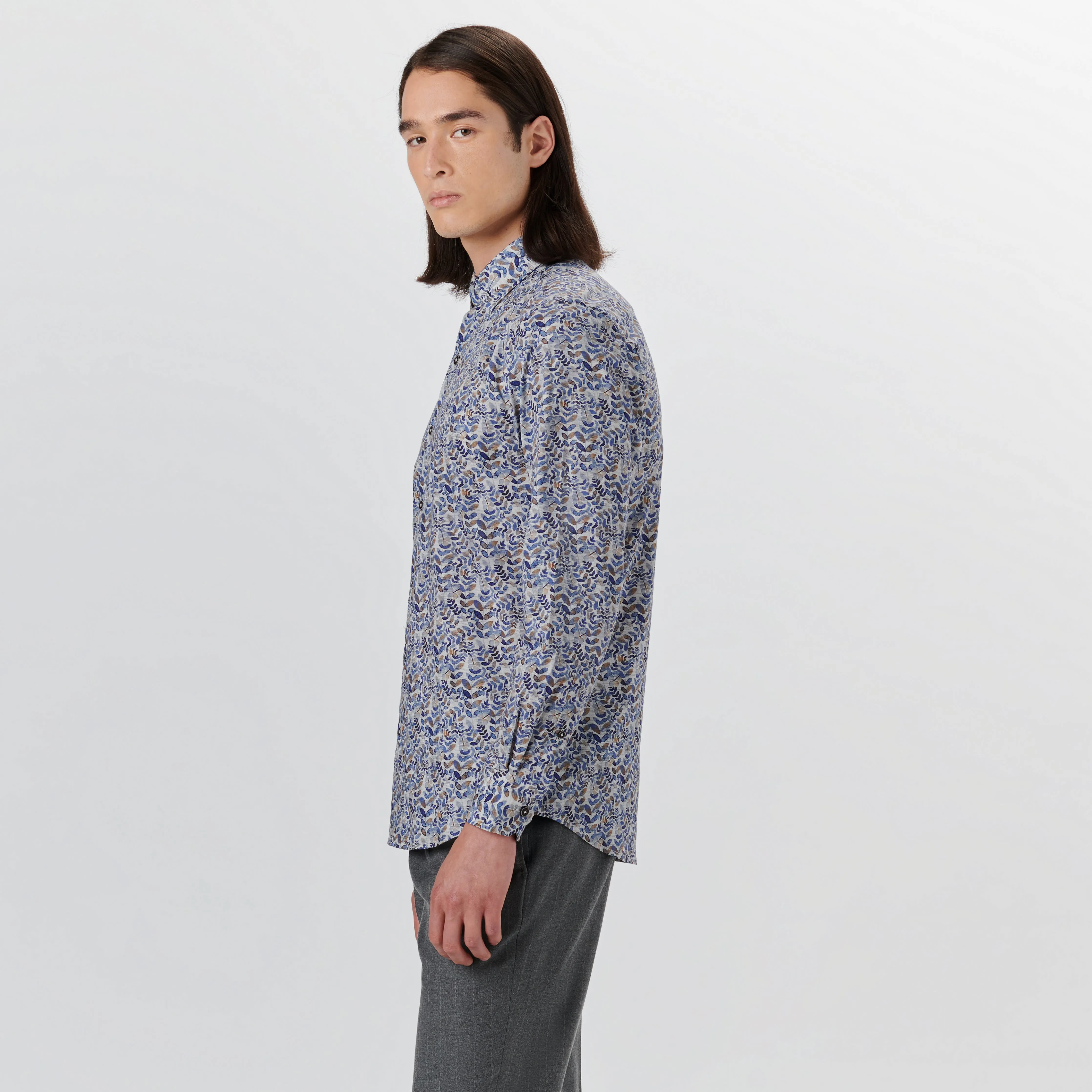 JULIAN Leaf Print Shirt