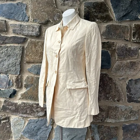 Lafayette 148 Plus Women's Cream (beige) Tailored-jackets Size 4