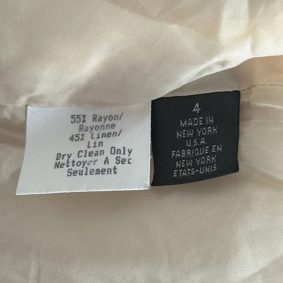 Lafayette 148 Plus Women's Cream (beige) Tailored-jackets Size 4