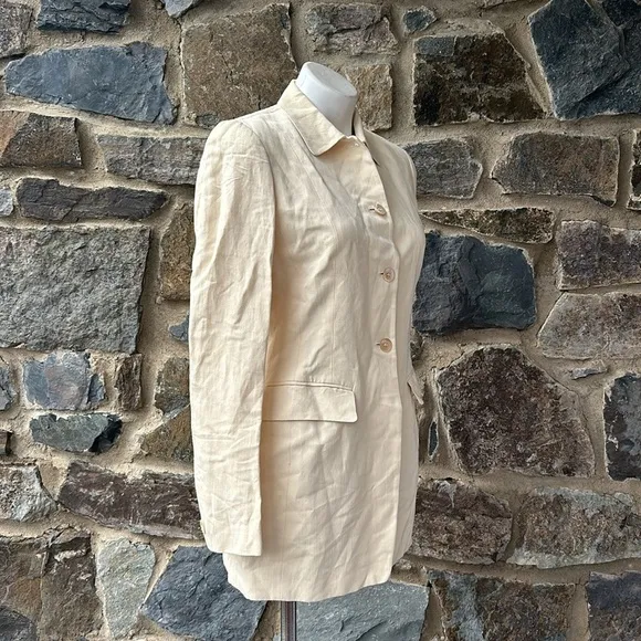 Lafayette 148 Plus Women's Cream (beige) Tailored-jackets Size 4