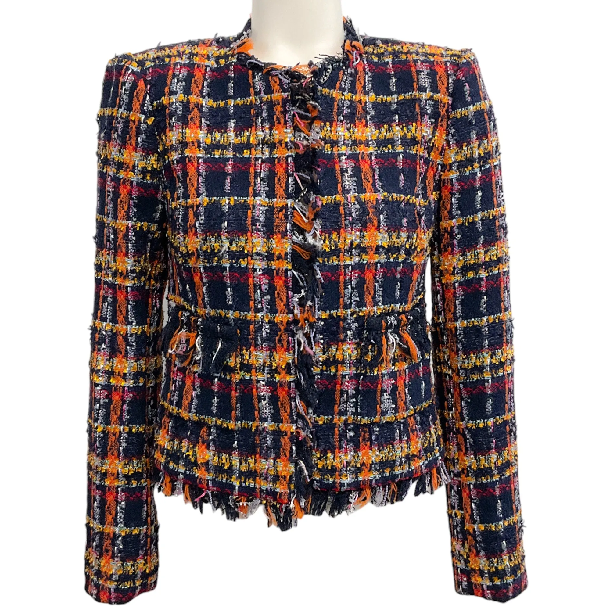 L'Agence Midnight Multi Tweed Angelina Jacket