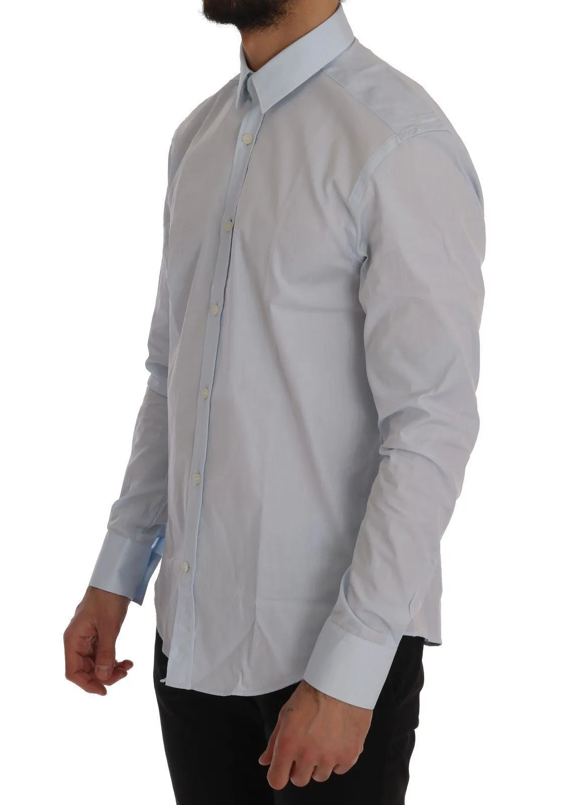 Light Blue Cotton Dress Shirt Trend Fit
