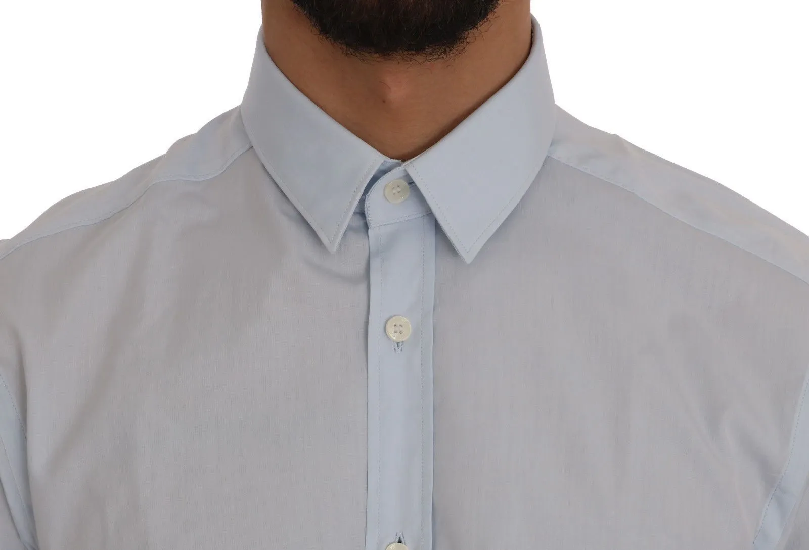 Light Blue Cotton Dress Shirt Trend Fit