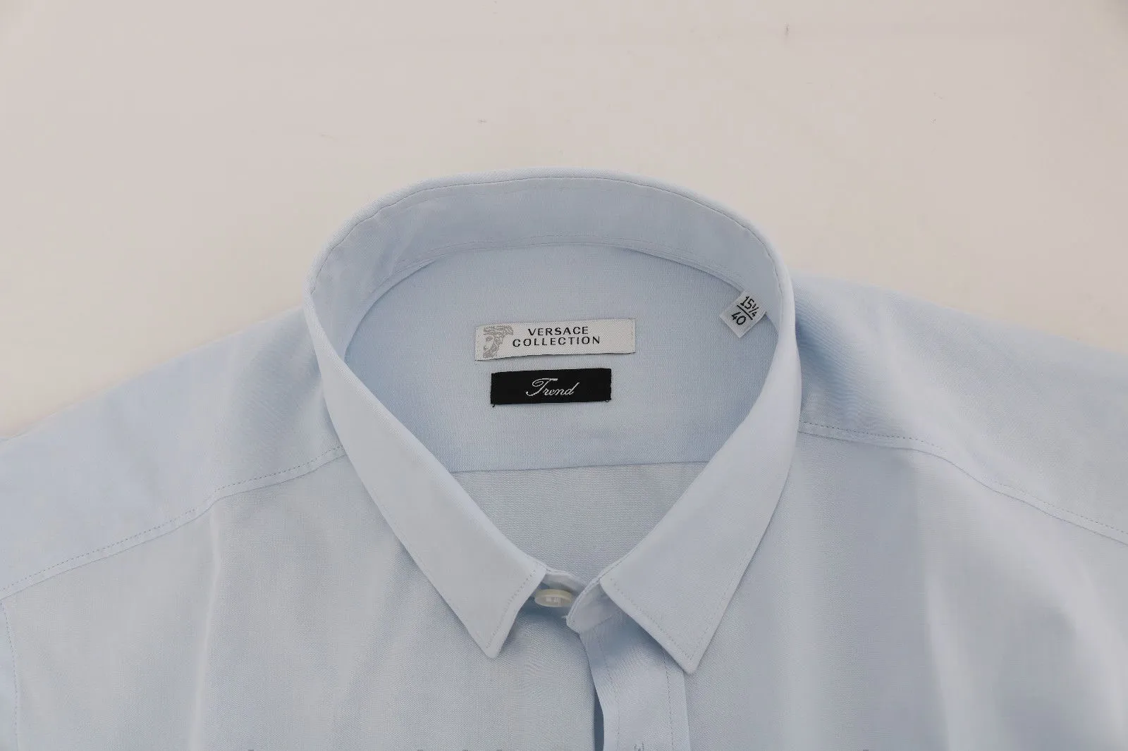 Light Blue Cotton Dress Shirt Trend Fit