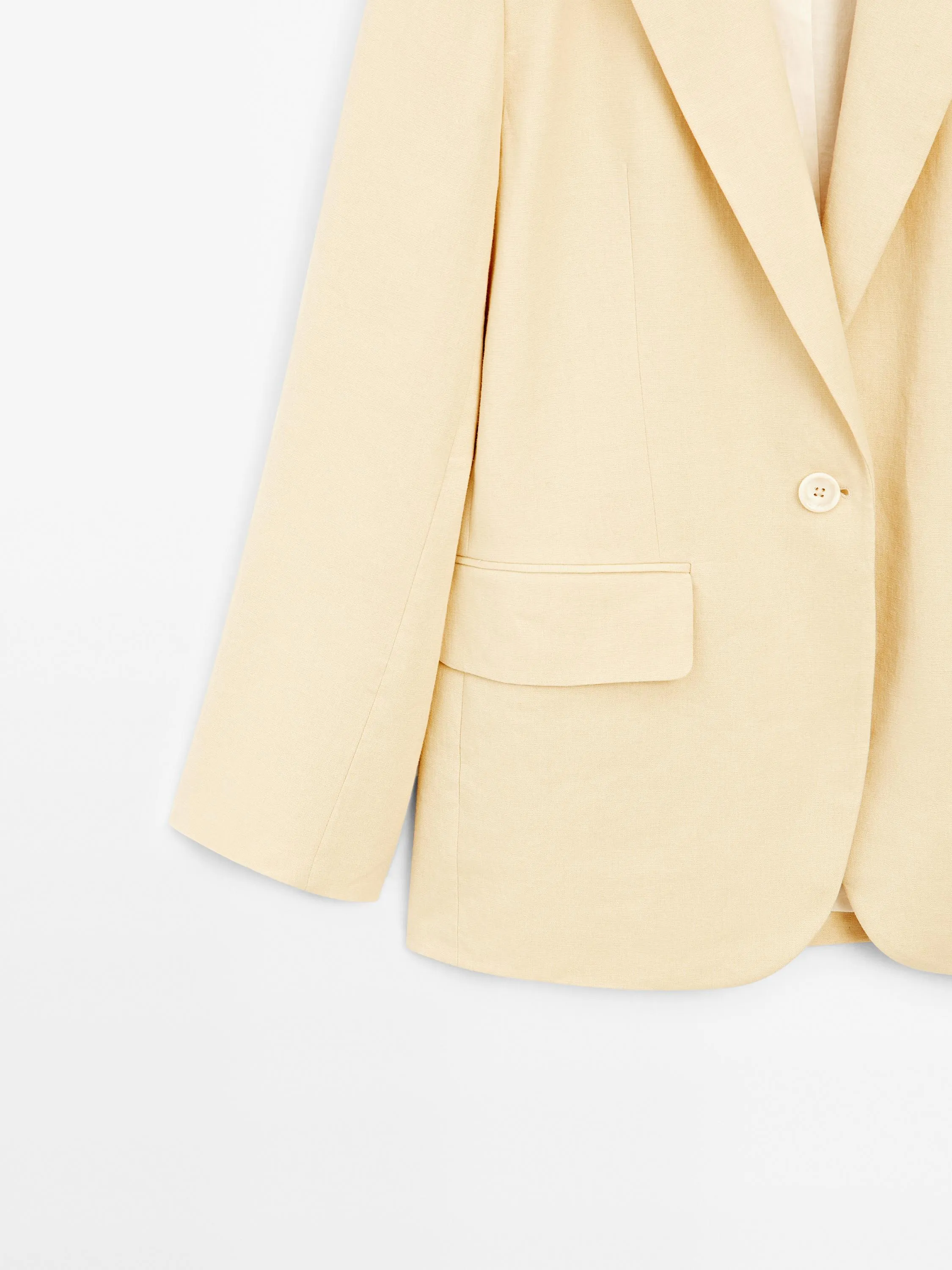 Linen blend blazer