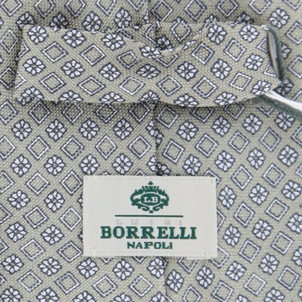 Luigi Borrelli Light Gray Silk Tie