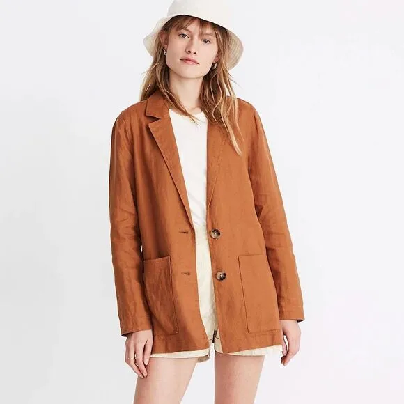 Madewell linen blazer.