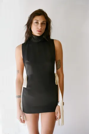Maeve Mini Dress - Black & Champagne