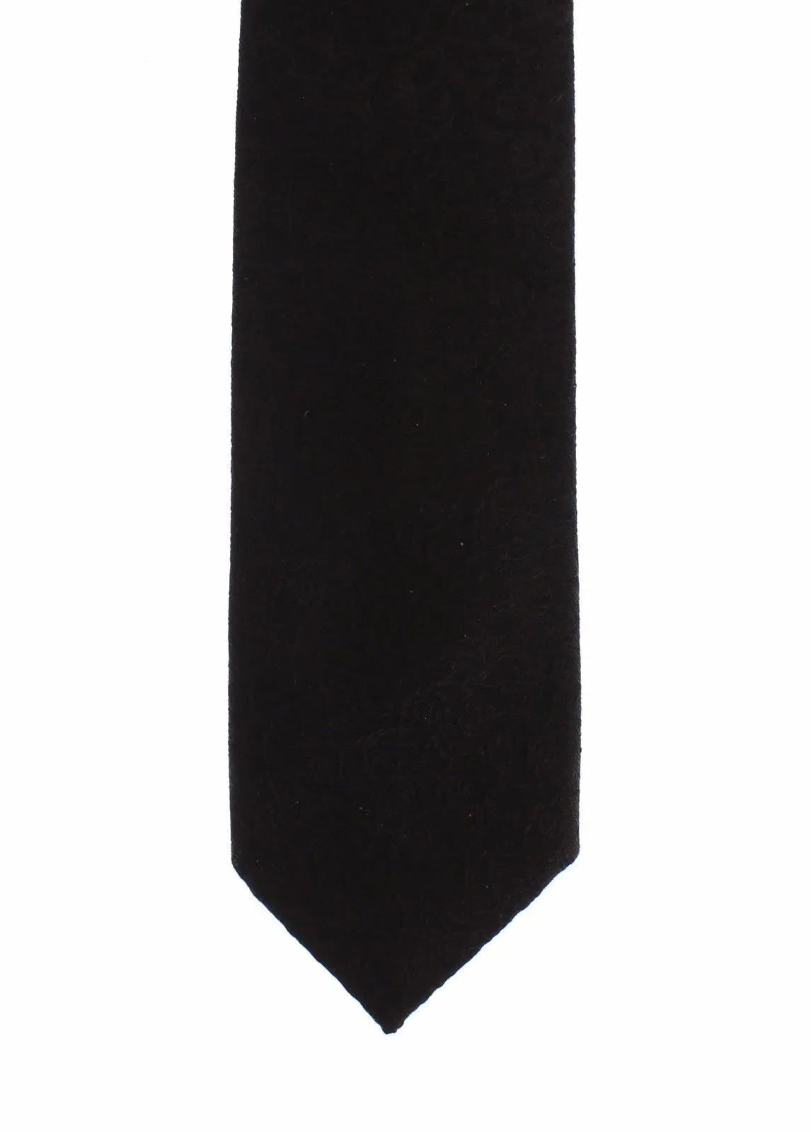 Mens Green Brown Paisley Silk Classic Neck Tie