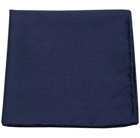 Navy Astute Solid Pocket Square