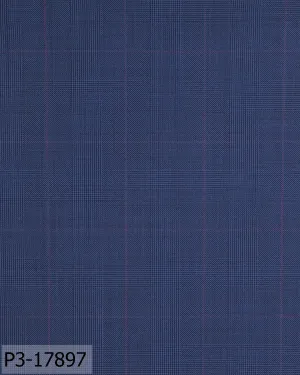 Navy Blue Prince of Wales Check Suit