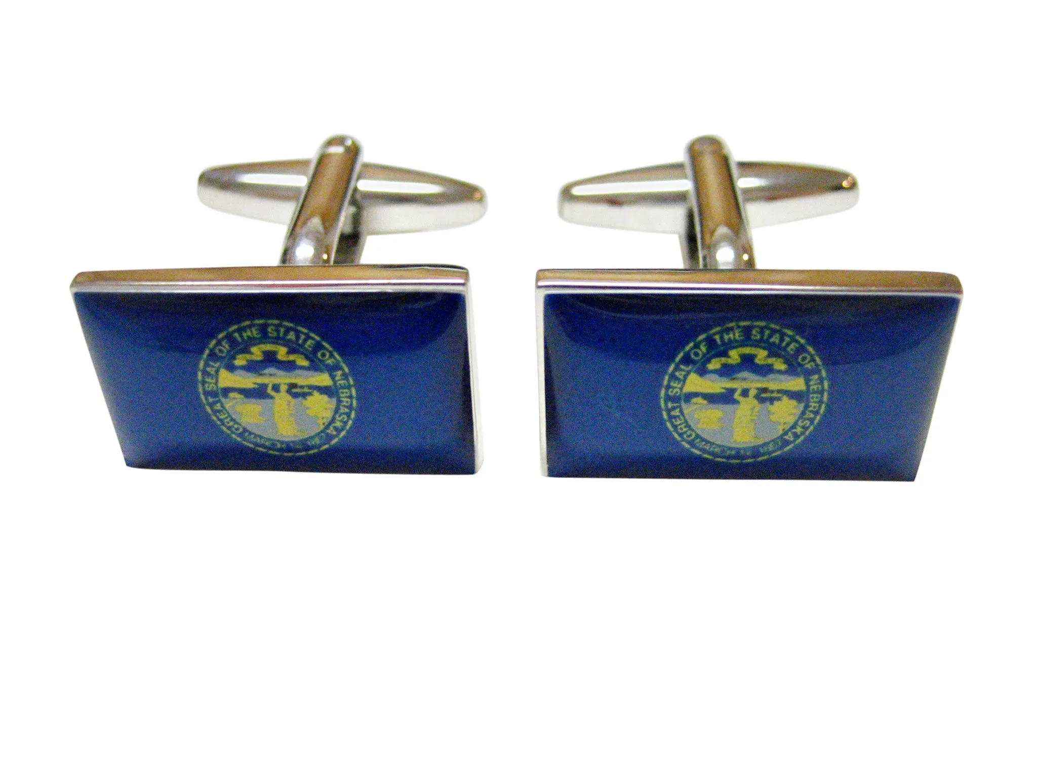 Nebraska State Flag Cufflinks