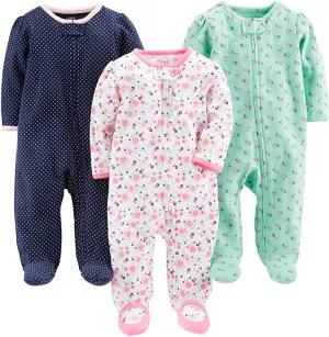 New Simple Joys by Carter's Baby Girls' 3-Pack Sleep and Play, Sz Preemie!