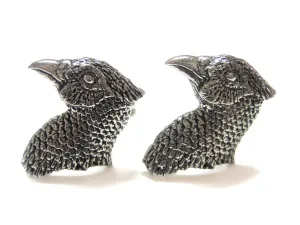 Pheasant Bird Head Cufflinks