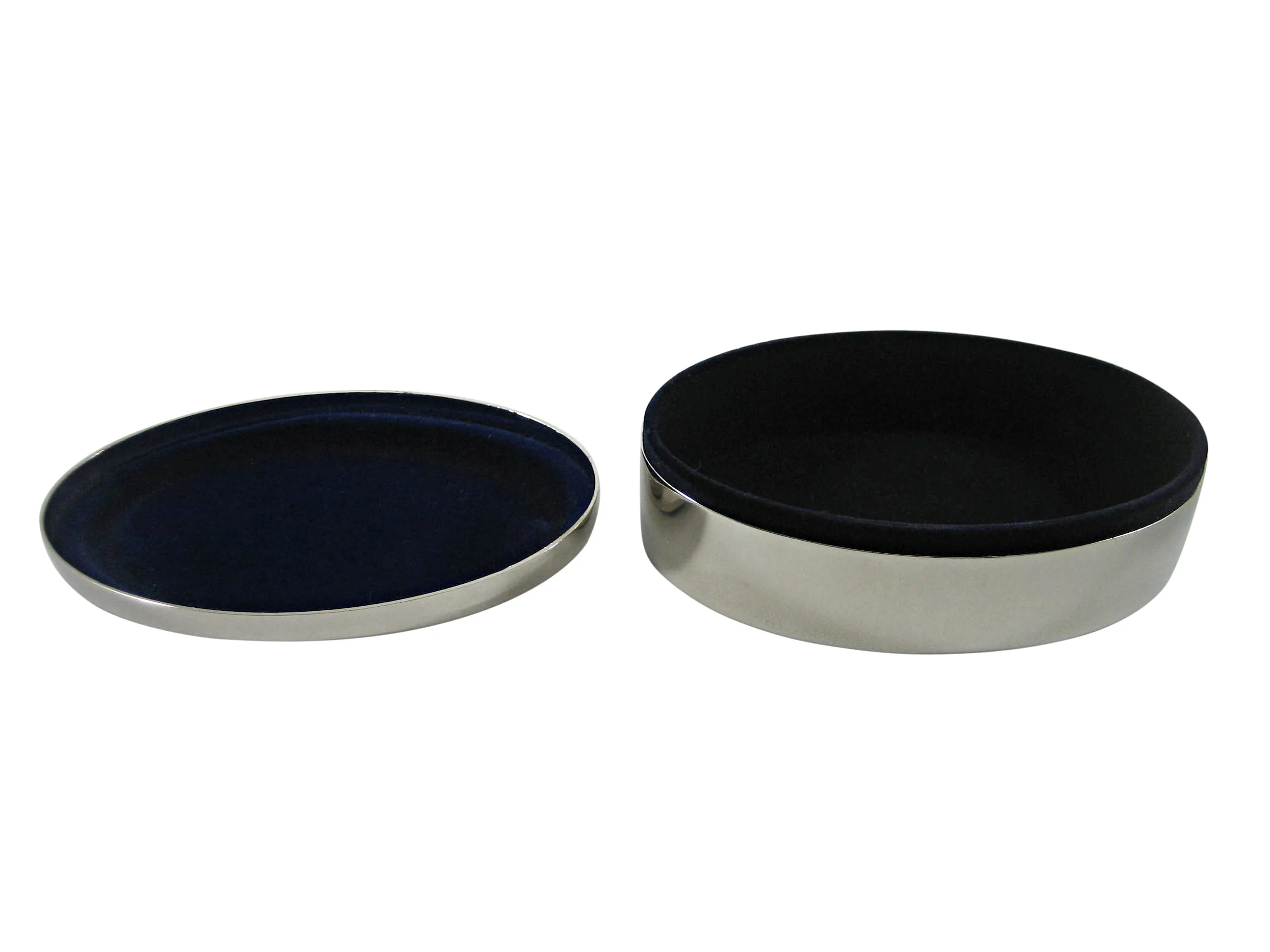 Playing Cards Black Spade Suits Oval Trinket Jewelry Box
