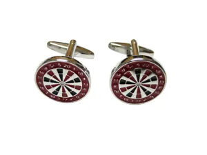 Red Dartboard Cufflinks