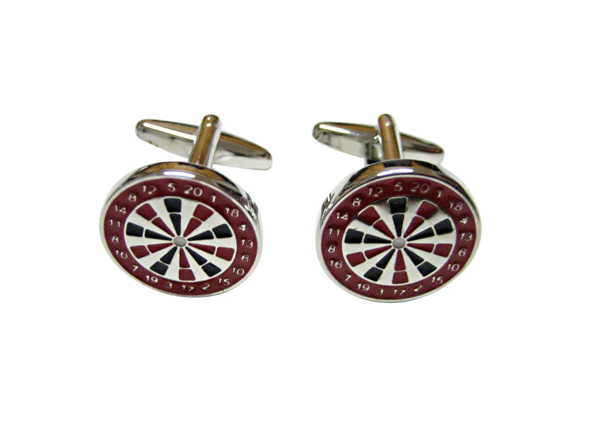 Red Dartboard Cufflinks