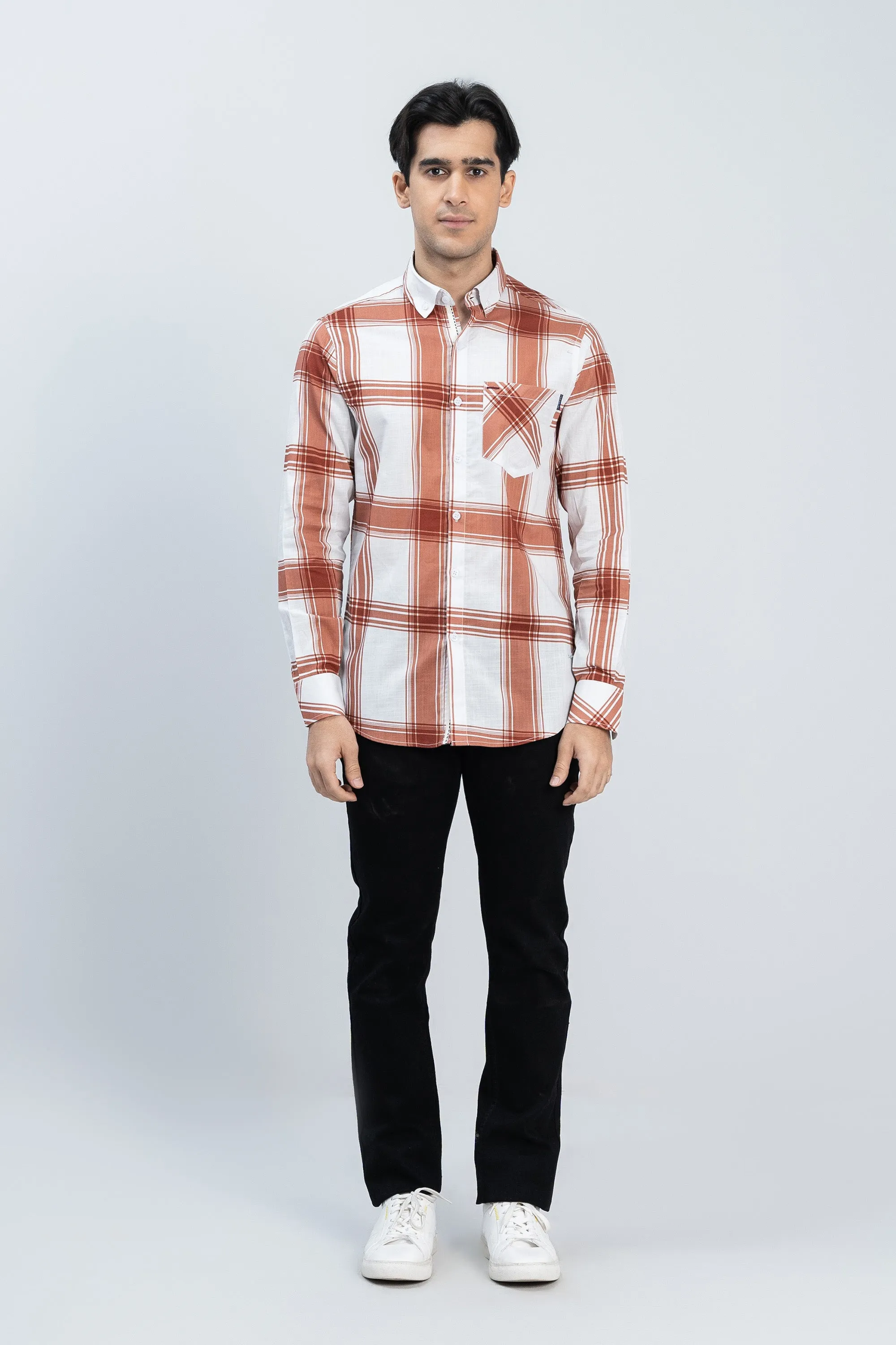 Red Digital Print Shirt