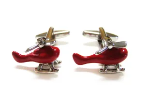 Red Helicopter Cufflinks