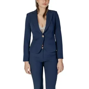 Rinascimento Women's Blue Blazer with Low-Cut V-Neck