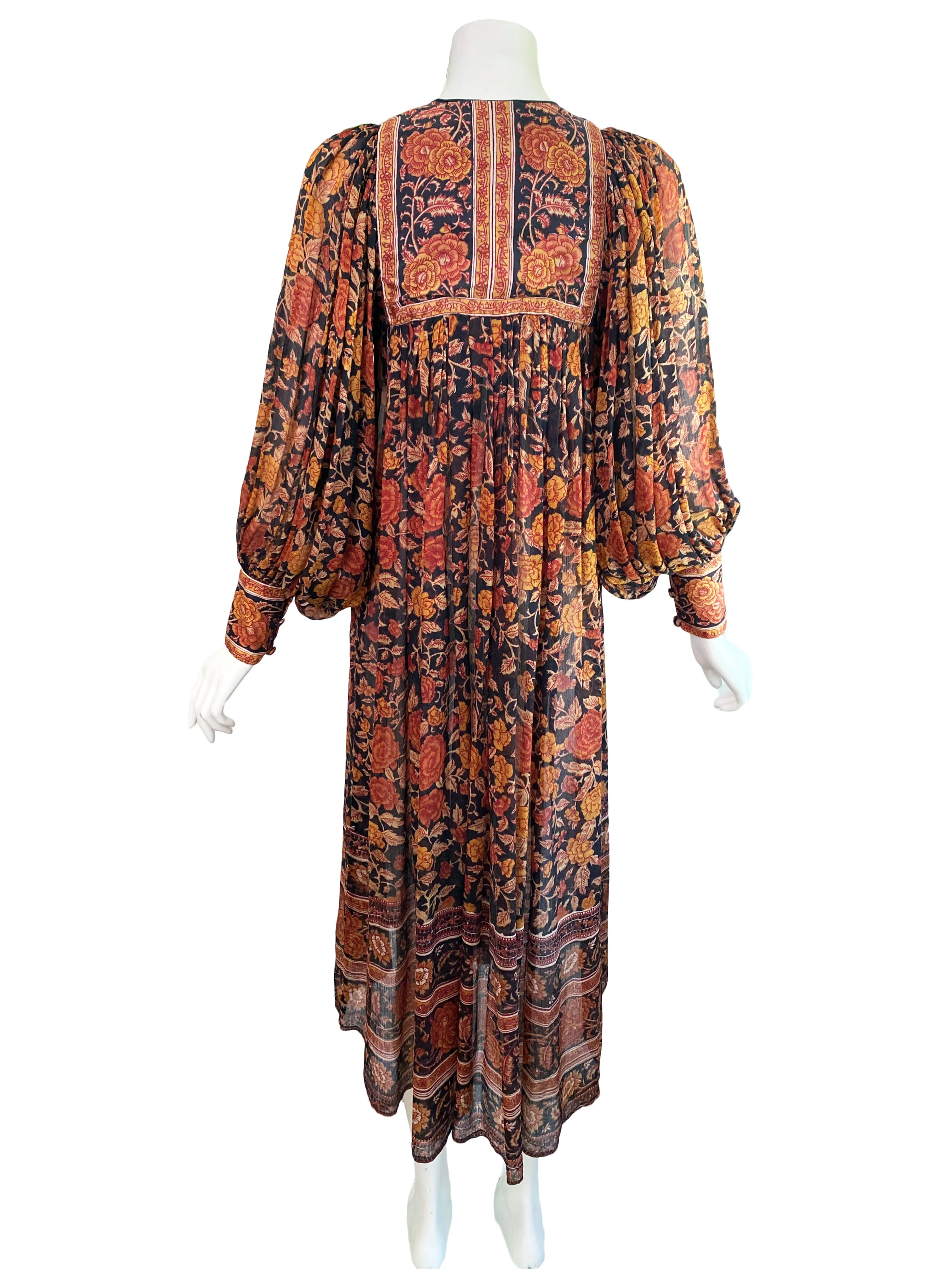 Ritu Kumar for Judith Ann 1970s Silk Dress