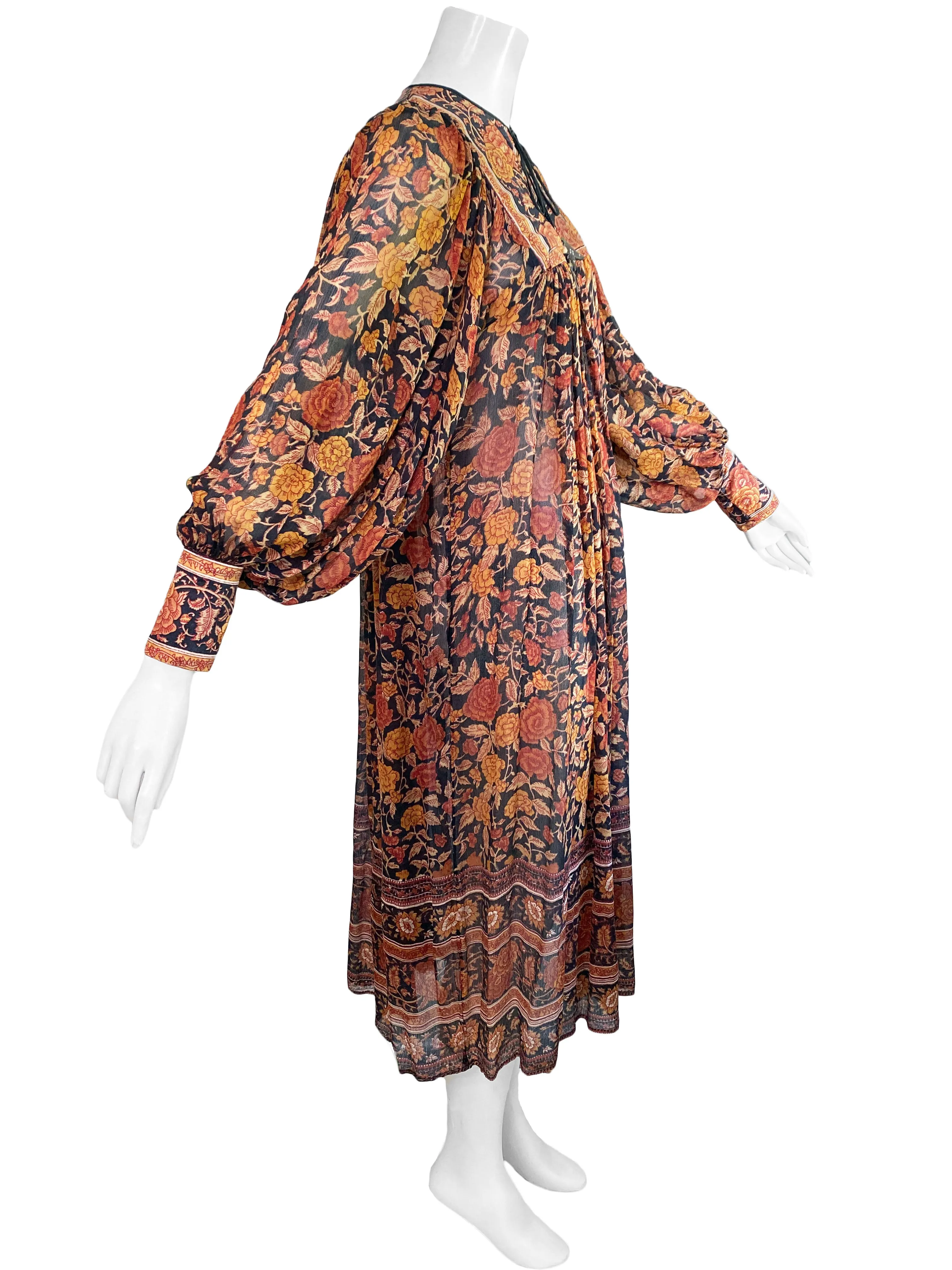 Ritu Kumar for Judith Ann 1970s Silk Dress