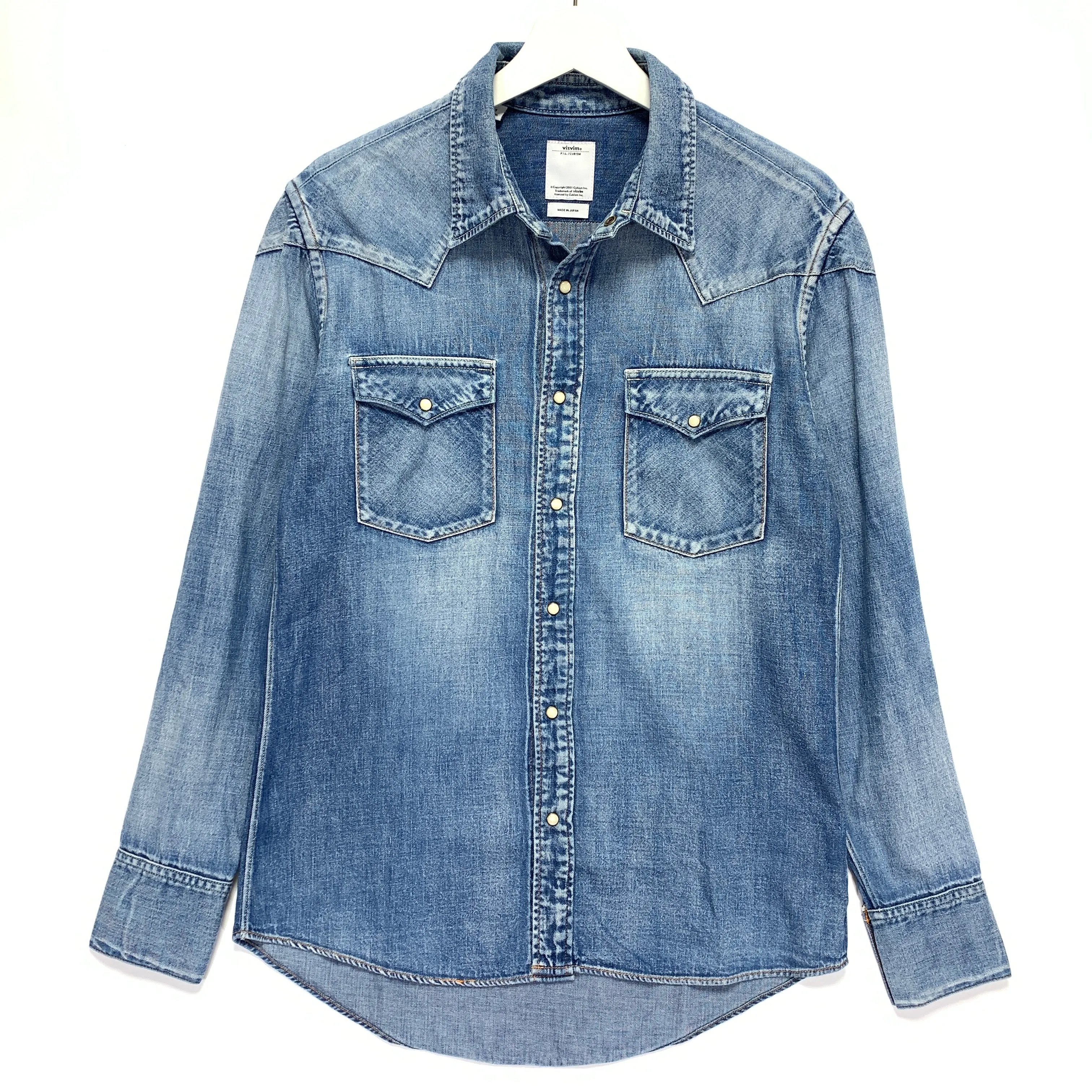 [S] Visvim 12SS Social Sculpture Four Corners Damaged Shirt Indigo