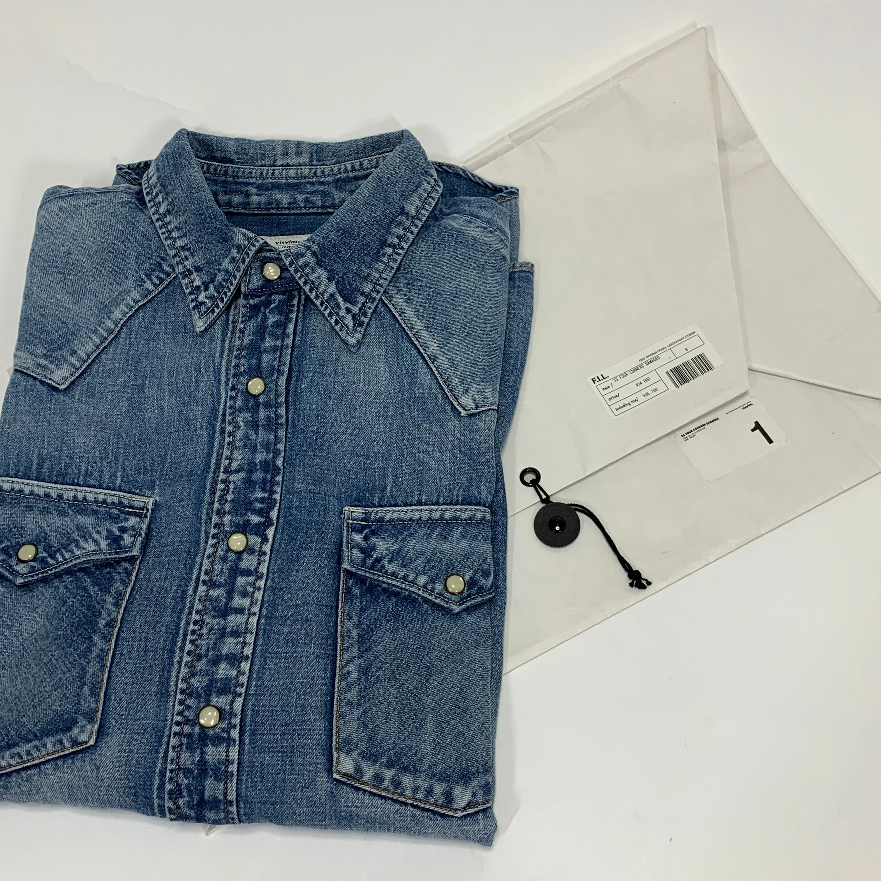 [S] Visvim 12SS Social Sculpture Four Corners Damaged Shirt Indigo