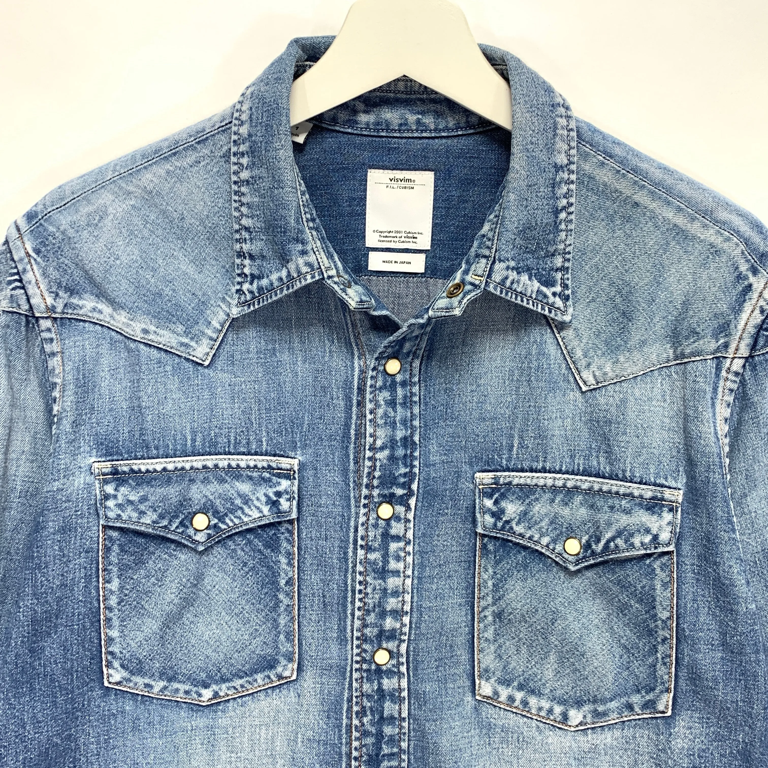 [S] Visvim 12SS Social Sculpture Four Corners Damaged Shirt Indigo