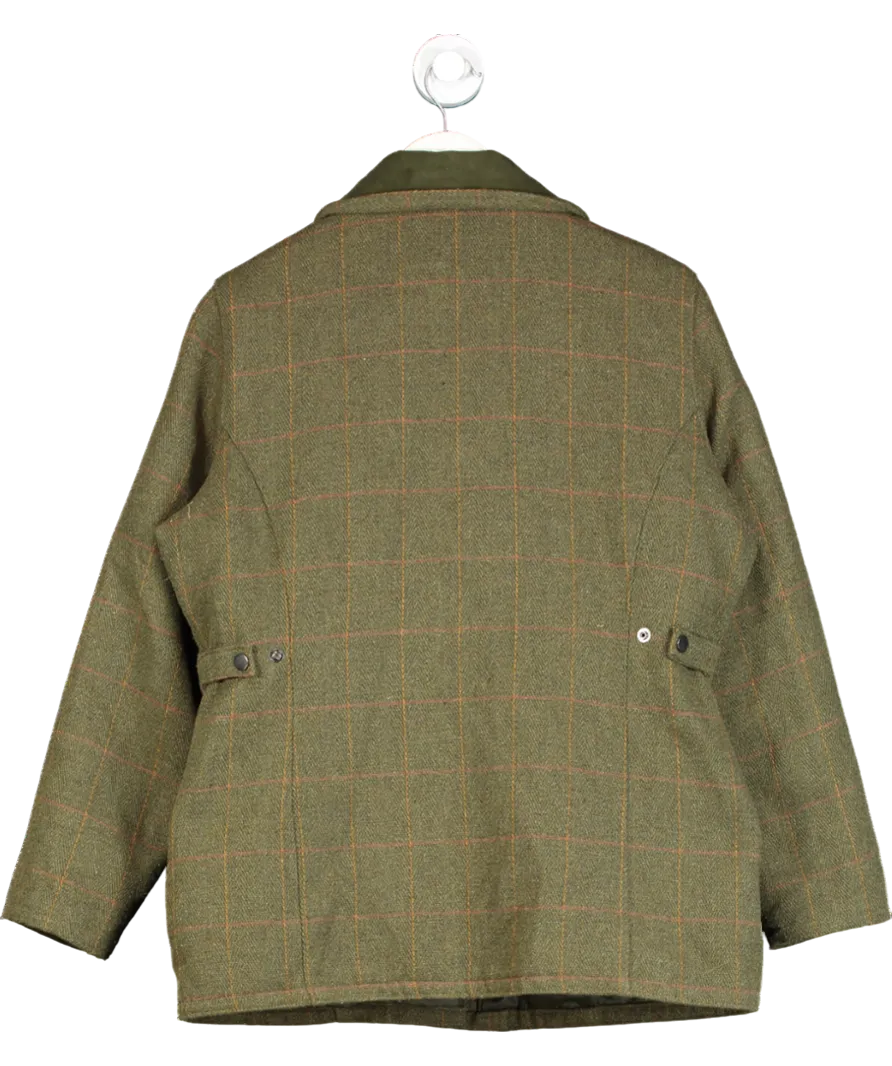 Saddle Green Tweed Pocketed Jacket UK 10