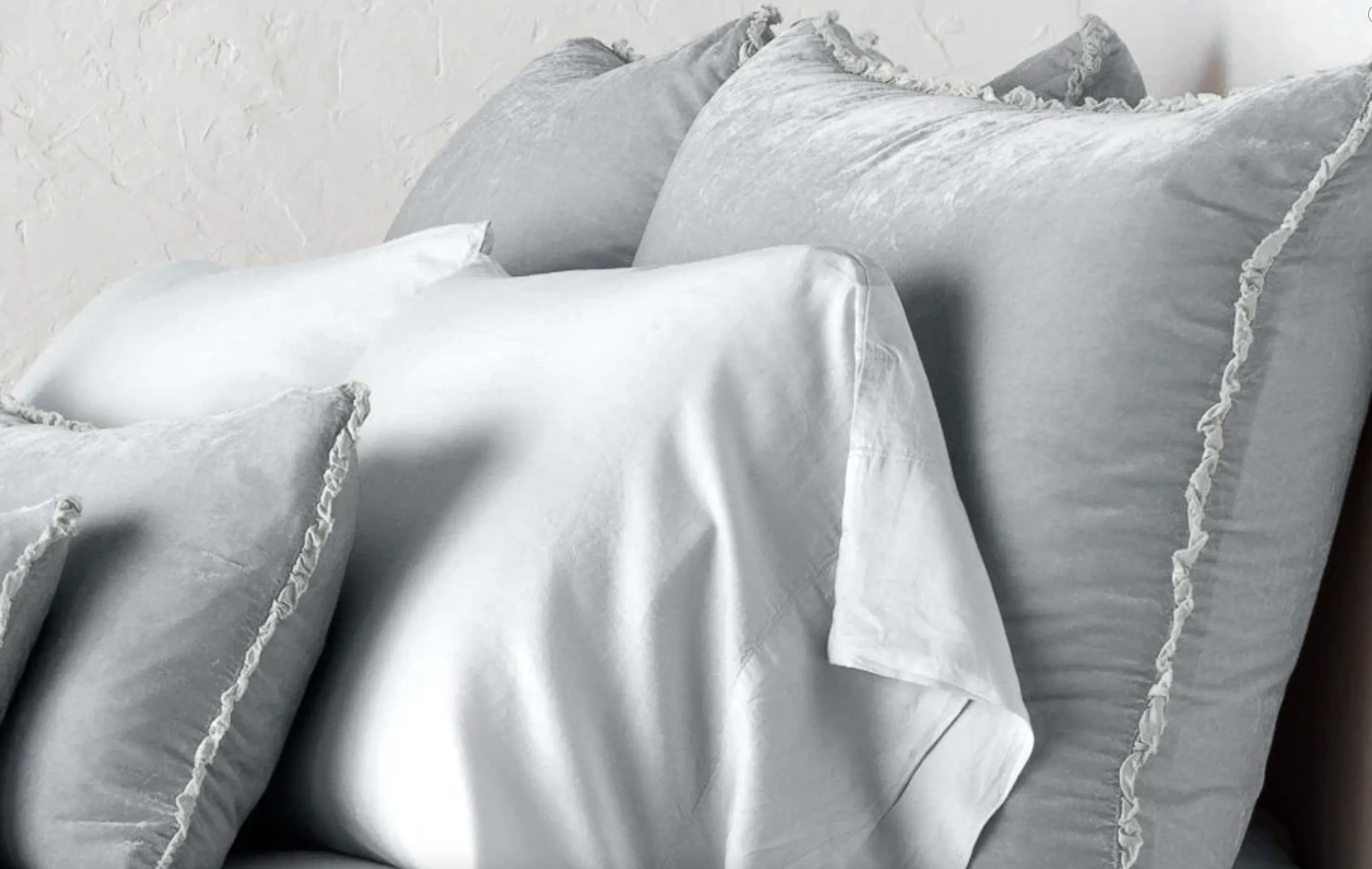 SALE Carmen Pillow Sham Bella Notte Linens Sterling In STOCK