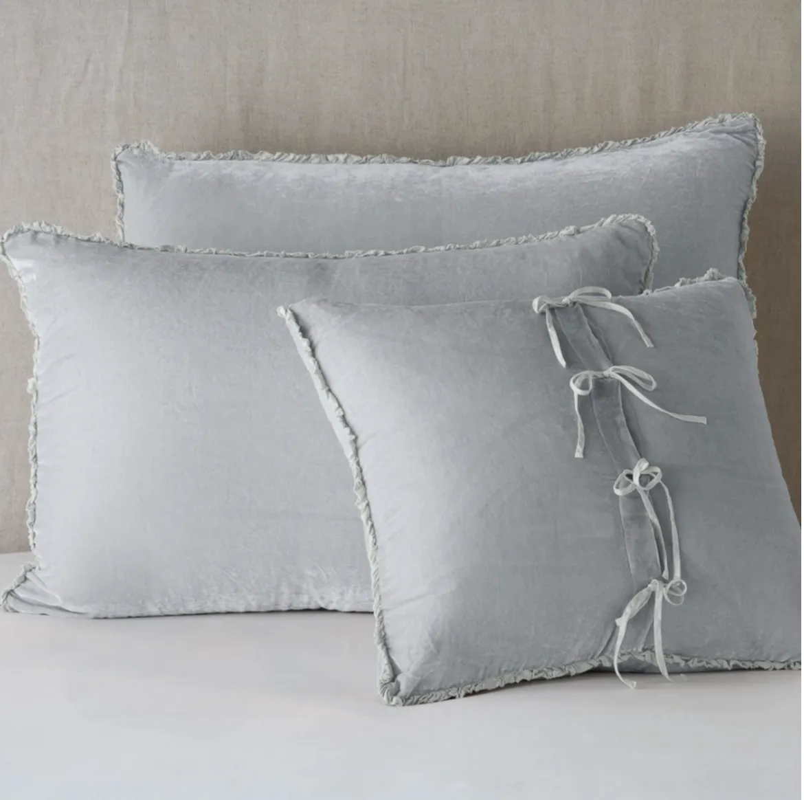 SALE Carmen Pillow Sham Bella Notte Linens Sterling In STOCK