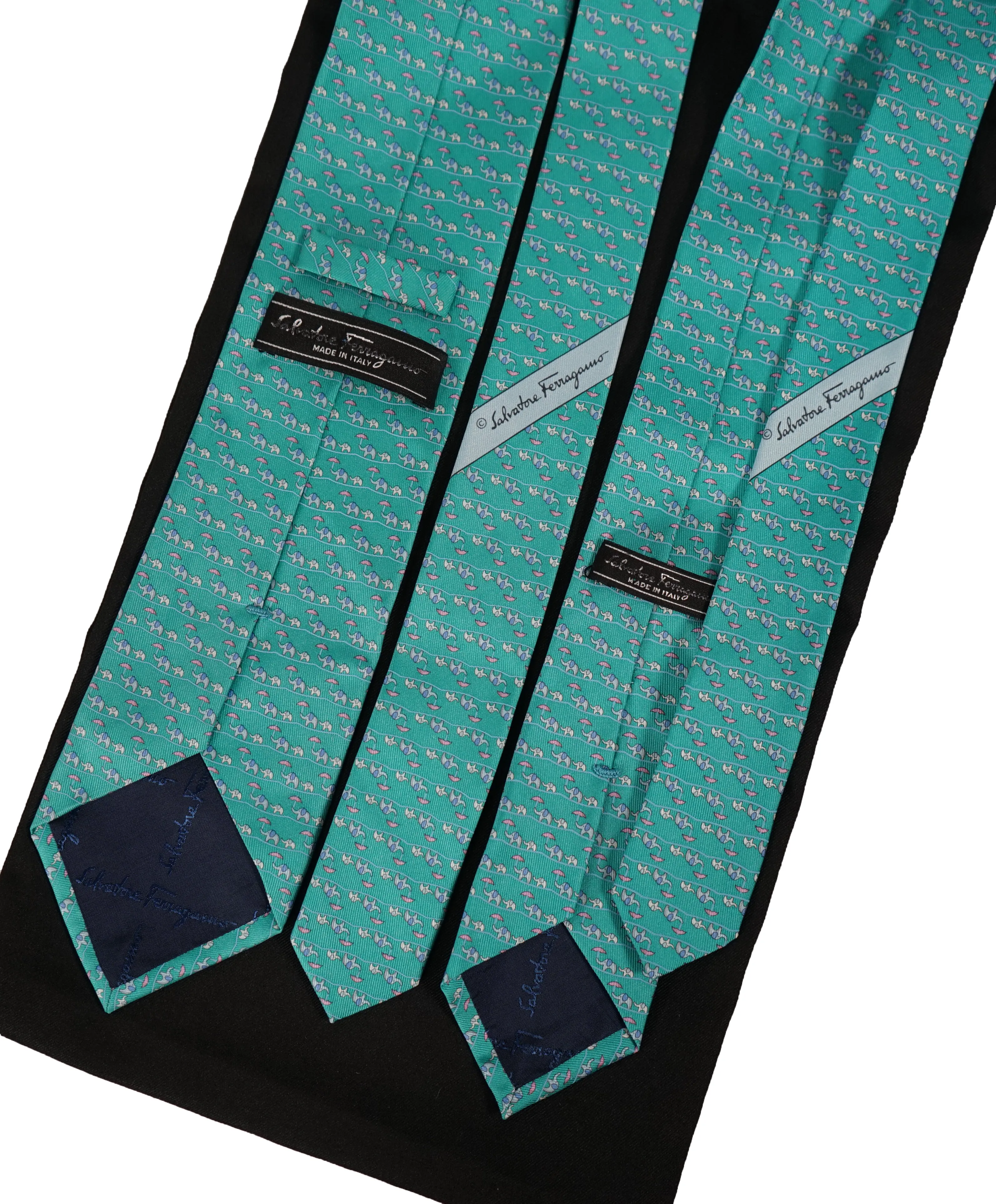 SALVATORE FERRAGAMO - Father & Son Set Elephant Tie