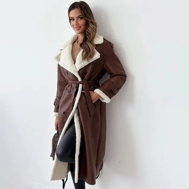 Savina - The Velvety Warm Trench Coat