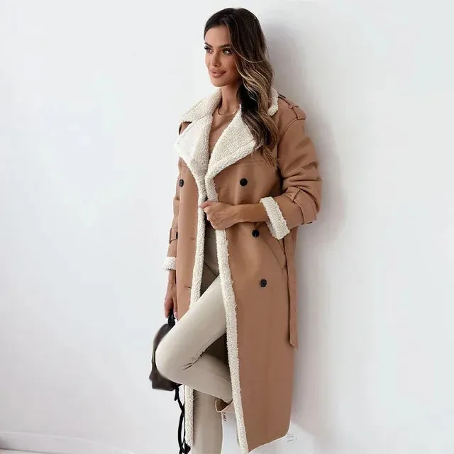 Savina - The Velvety Warm Trench Coat