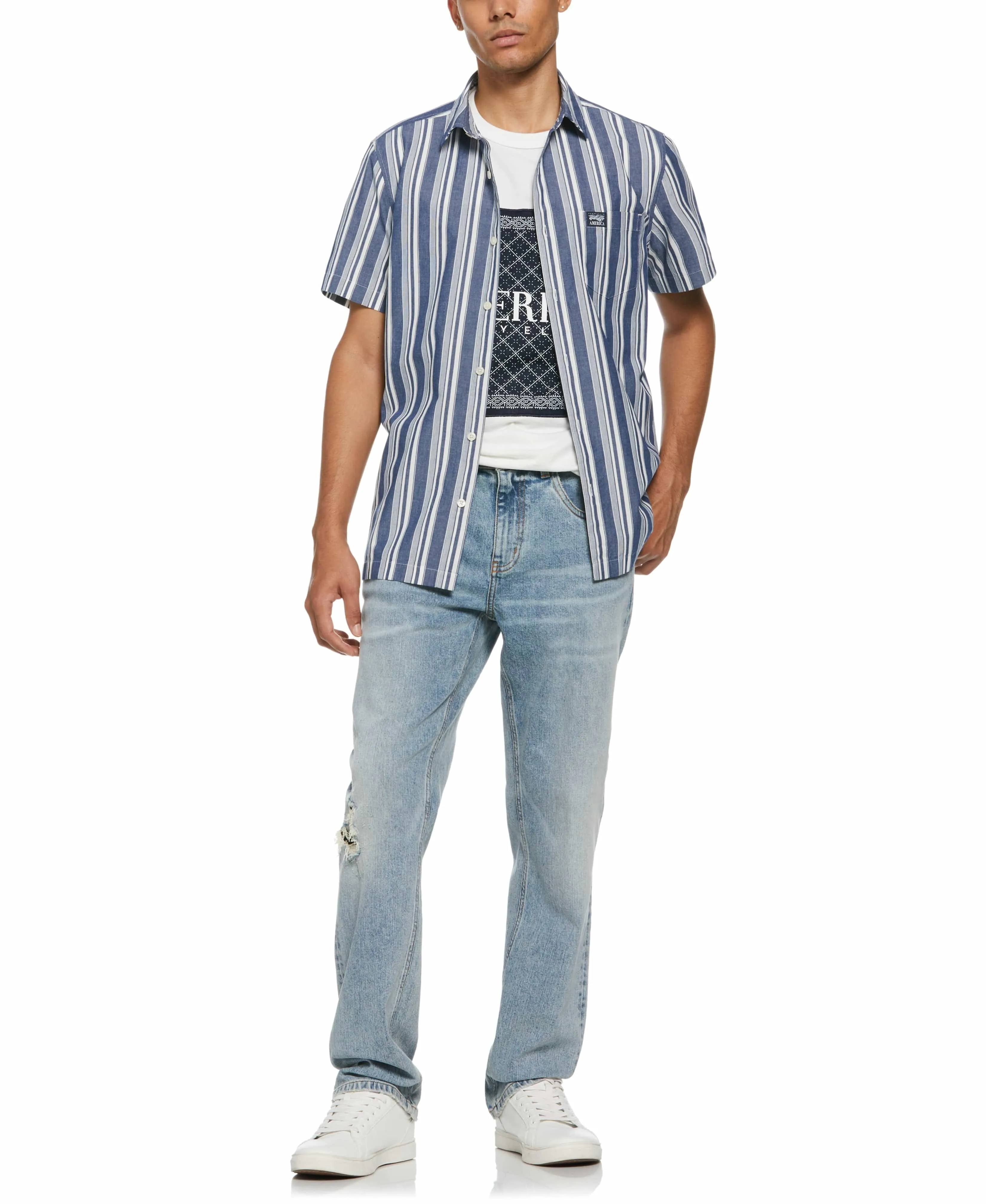 Short Sleeve Striped Shirt