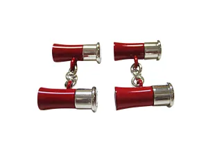 Shot Gun Shell Chain Design Cufflinks