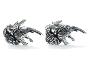 Spaniel Dog with Pheasant Cufflinks