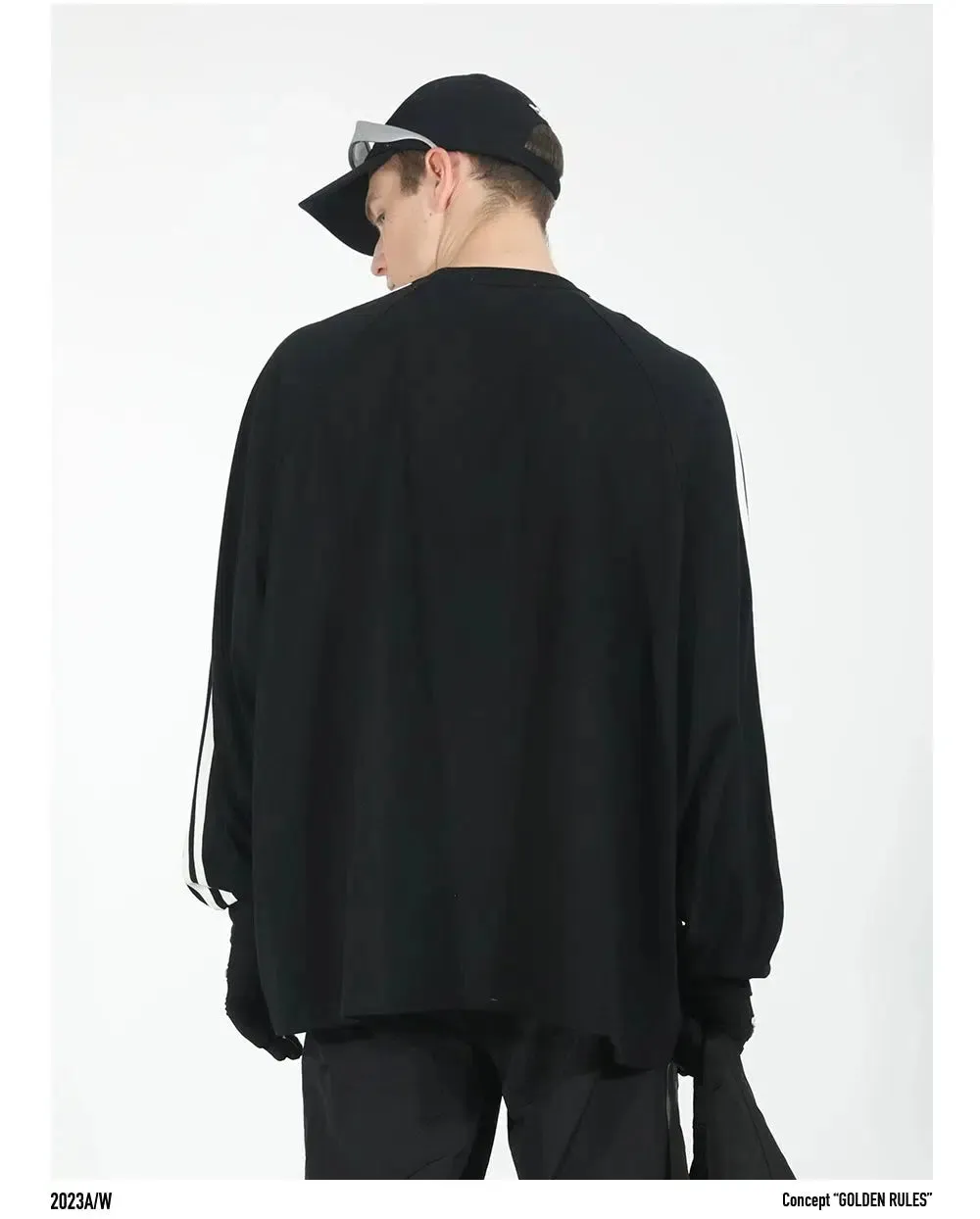 Sports Stitching Embroidery Round Neck Shirt