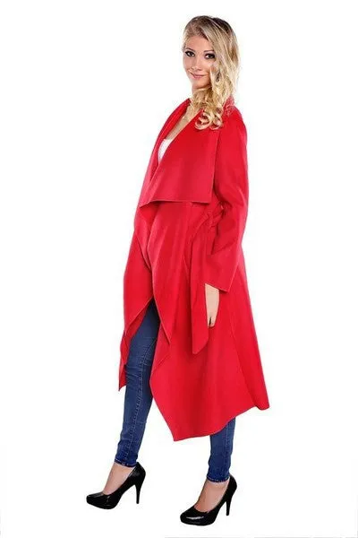 spring fashion Casual women's wool blend Trench Coat long Outerwear loose clothes for lady good