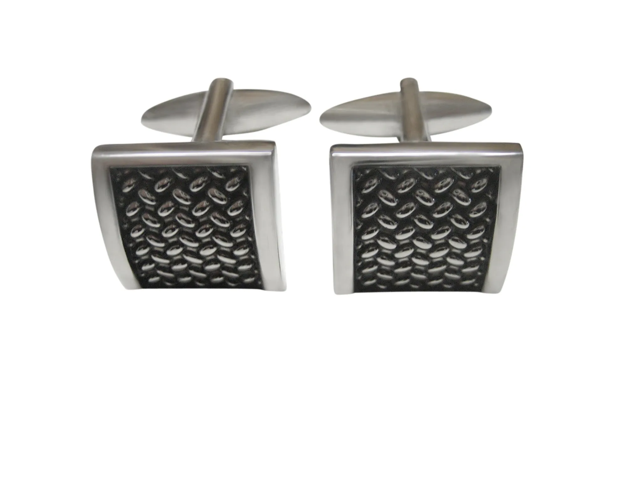 Square Metal Mesh Design Cufflinks