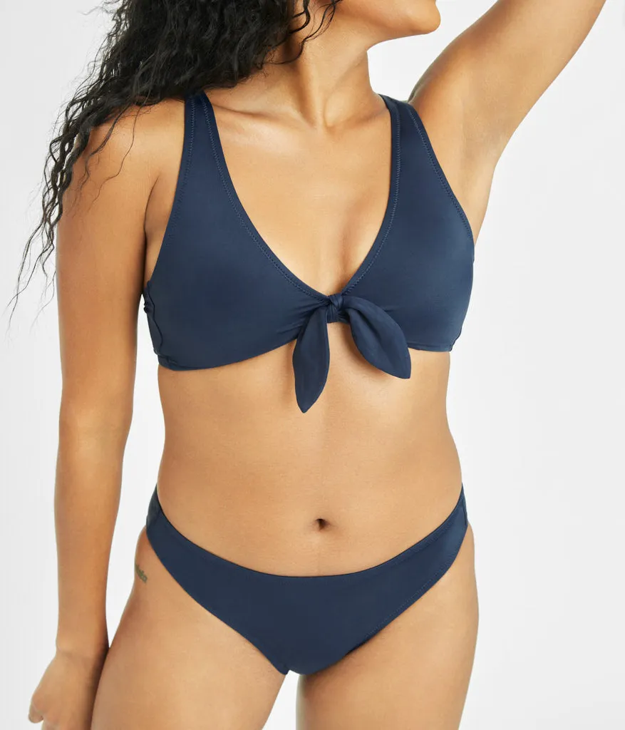 The Plunge Bralette & High Waist Swim Bundle: Navy